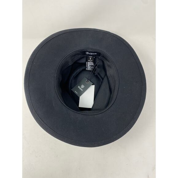 Brixton Womens Size Small Welsey Cotton Fedora Hat Black NEW - Picture 7 of 9